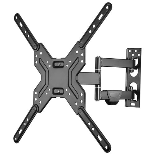 Best Buy Essentials Full Motion TV Wall Mount for 19"–50" TVs, Swivel, Tilt, Extendable, Black (BE-MSFM-C)