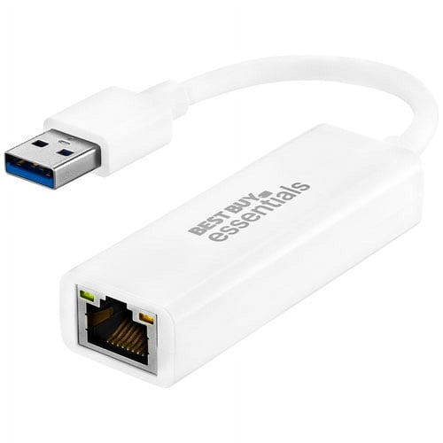 Best Buy Essentials USB 3.0 to Ethernet Adapter – BE-PA3U6E-C – High-Speed Wired Network Connection
