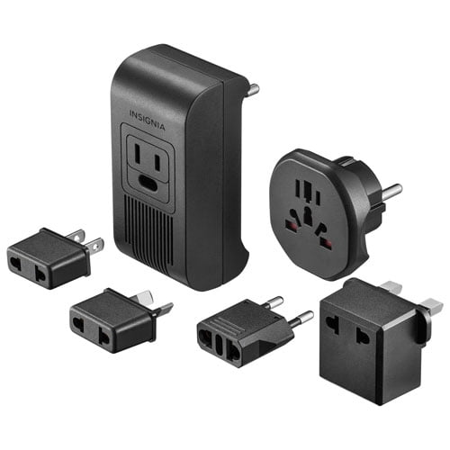 Insignia Travel Converter and Plug Adapters - Black