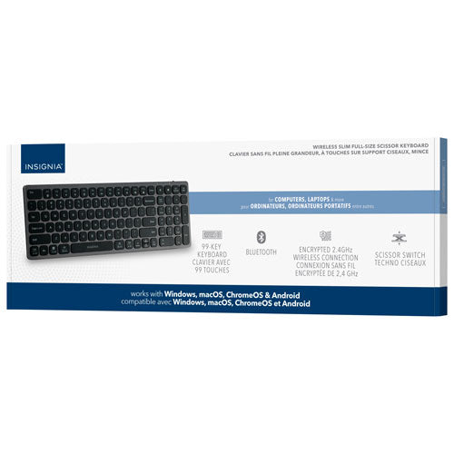 Insignia Wireless Slim Bluetooth Keyboard - Grey
