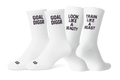 Soul8 Studio Cotton Crew Socks for Running Athletic Gym, Unisex & Women, Fun Inspirational Gift (US, Numeric, 6, 8.5, Regular, Regular, 2 Pairs: Goal Digger & Look Like A Beauty)