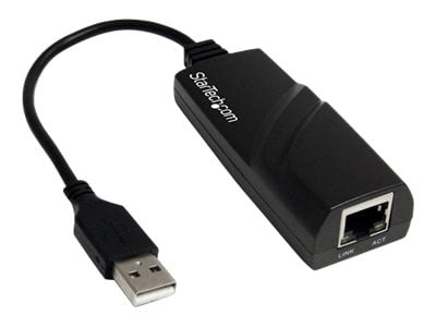 StarTech.com USB 2.0 to Gigabit Ethernet NIC Network Adapter - Network adapter - USB 2.0 - Gigabit Ethernet - black
