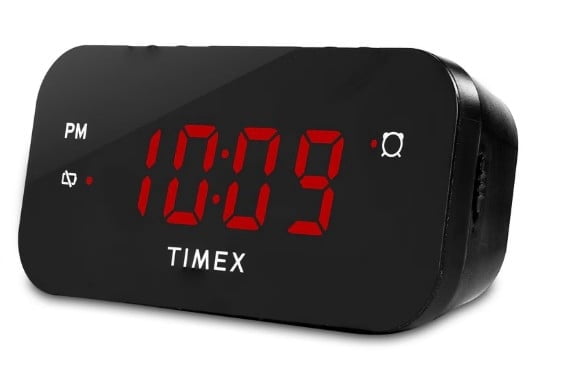 TIMEX Digital Alarm Clock with White LED Display