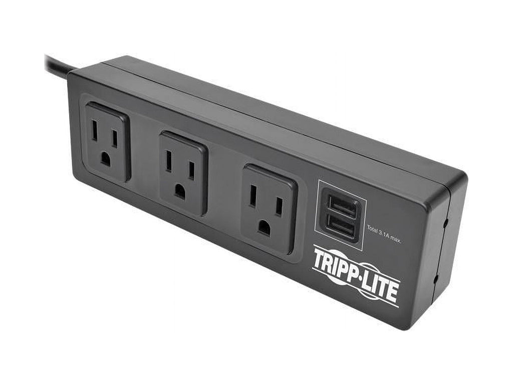 Tripp Lite TLP310USBS 3 Outlet Surge Protector with Mounting Brackets