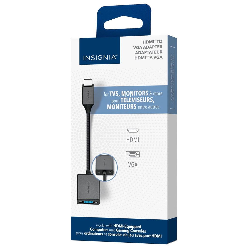 Insignia HDMI to VGA Adapter - Black Colour