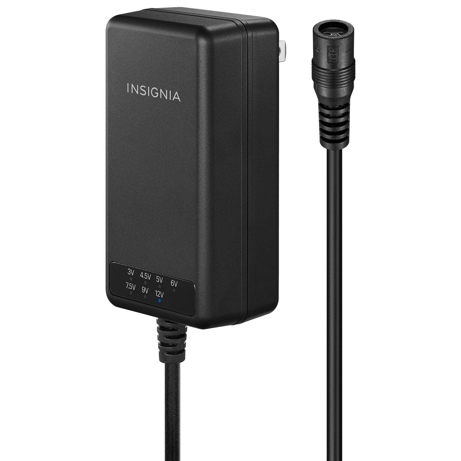 Insignia Universal AC Adapter 22.5W with 7 Interchangeable Tips and USB-A Port, Multi-Voltage Charger for Laptops and Electronics