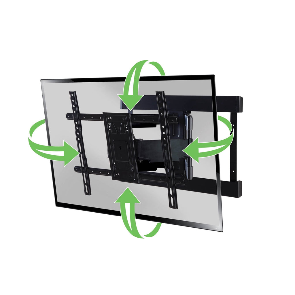 Sanus Super Slim Full Motion TV Wall Mount for 40"–90" TVs, Low Profile, Swivel and Tilt, Black (BLFS420-B3)