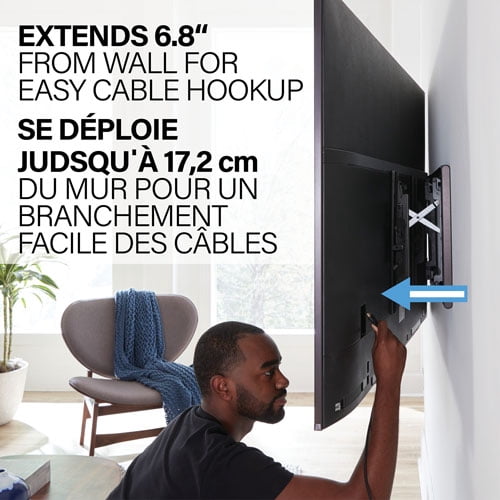 SANUS Fixed TV Wall Mount for 32"–80" TVs, Low-Profile Design, Durable Steel, Black (BLL2-B3)