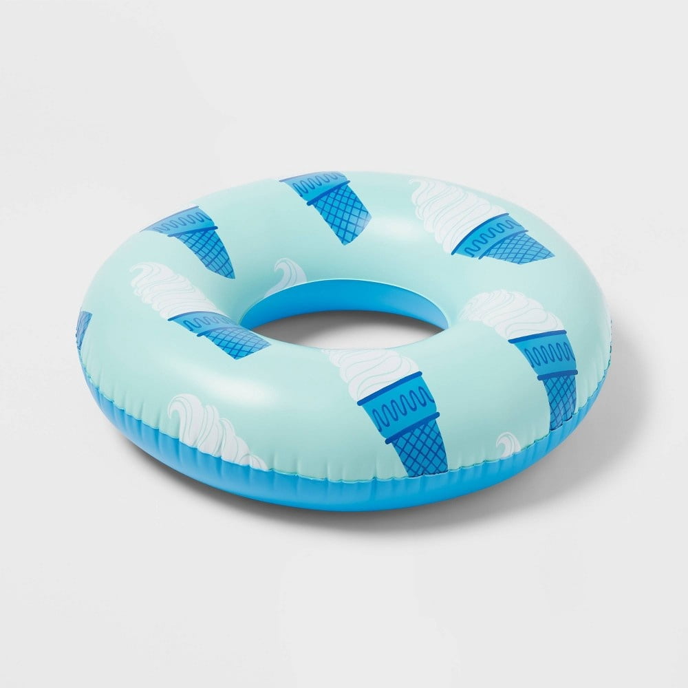 Sun Squad 36" Inflatable Swim Tube – Durable PVC Pool Float Ring for Kids, Teens & Adults, Assorted Summer Water Float
