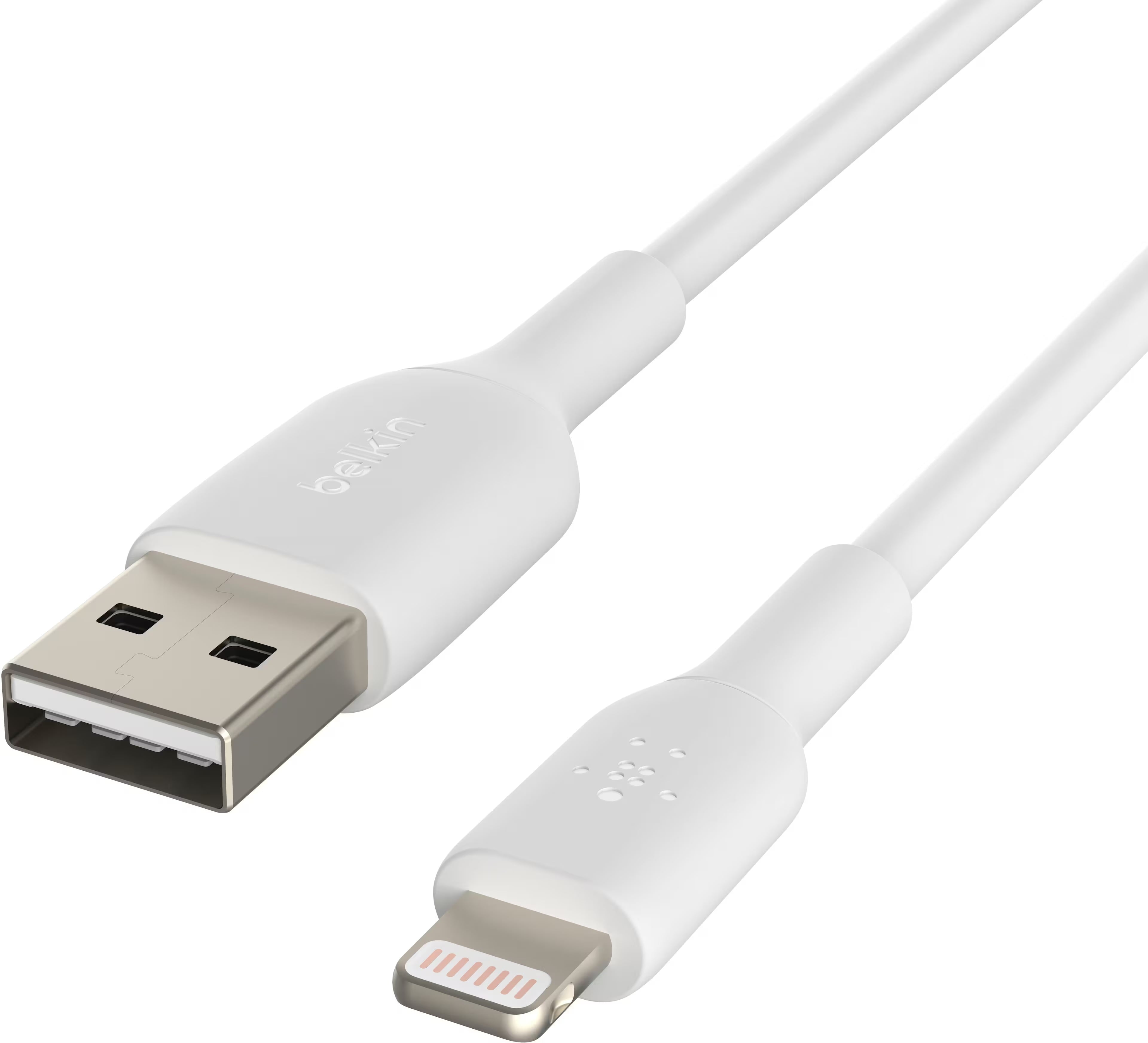 Insignia 4 ft. Lightning to USB Charge-and-Sync Braided Cable - Moon Grey White, MFi Certified