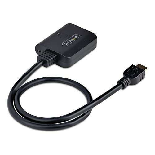 StarTech HDMI-SPLITTER-4K60UP 2-port HDMI splitter supporting 4K 60Hz video output in black