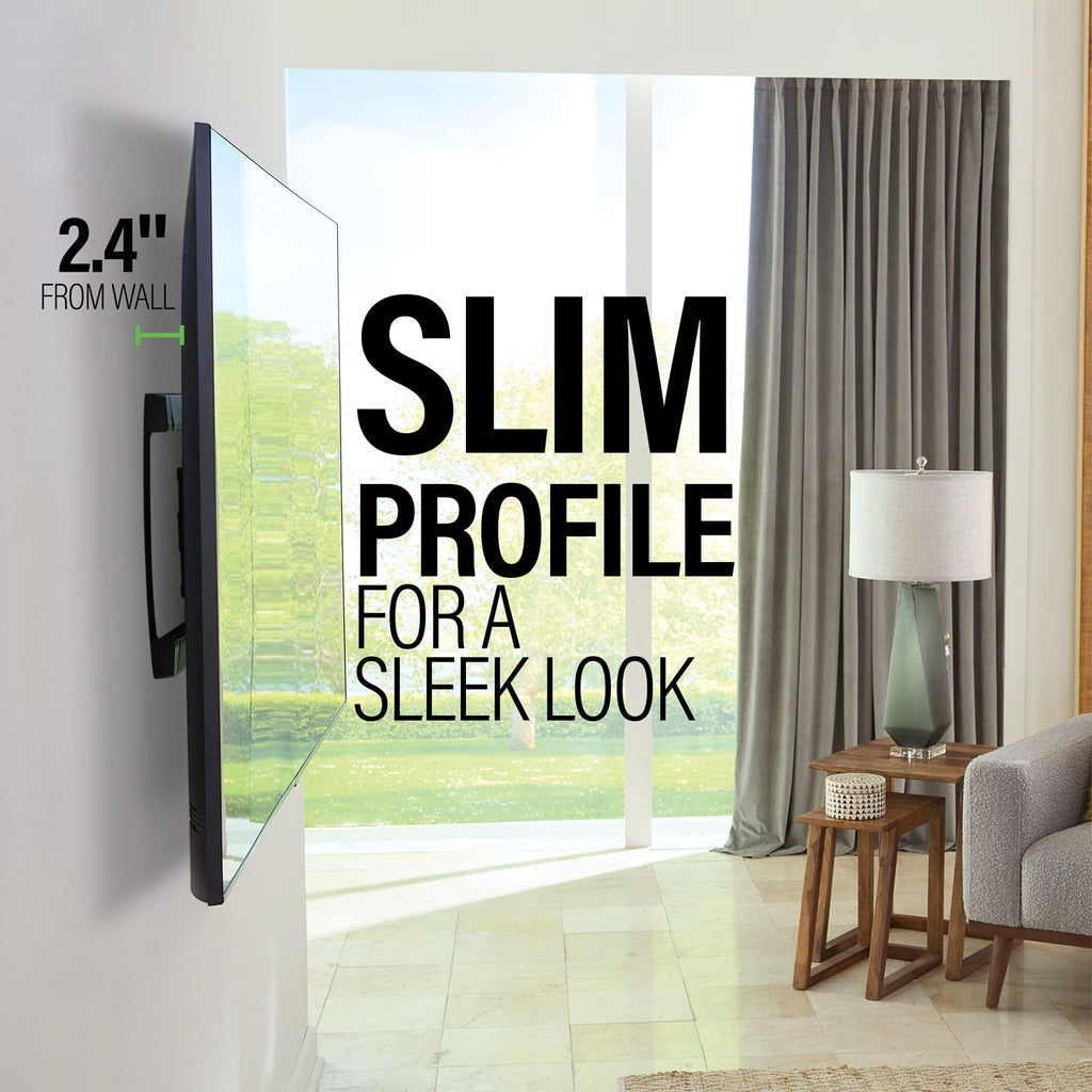 SANUS Elite Advanced Full Motion 4D + Shift TV Wall Mount for 42"–90" TVs, Swivel, Tilt, Extendable, Black (BLF528-B3)