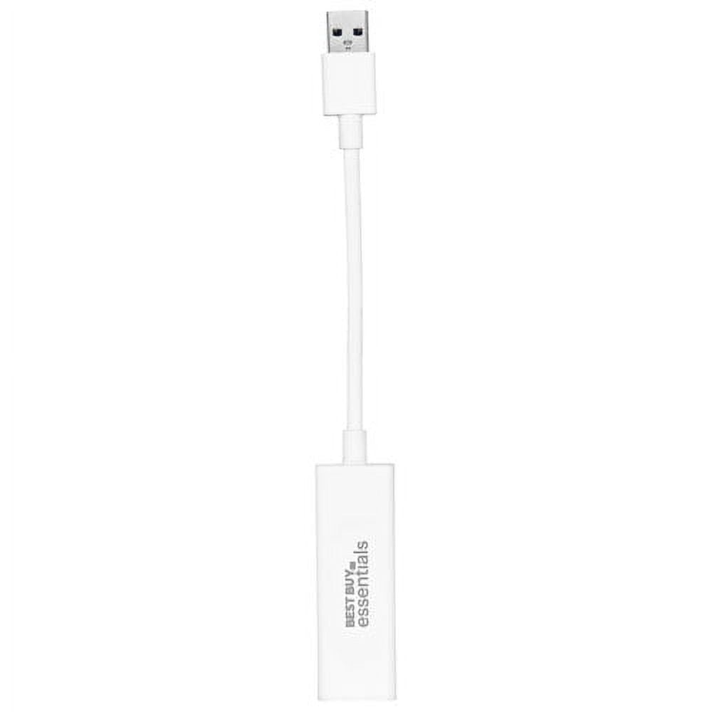 Best Buy Essentials USB 3.0 to Ethernet Adapter – BE-PA3U6E-C – High-Speed Wired Network Connection