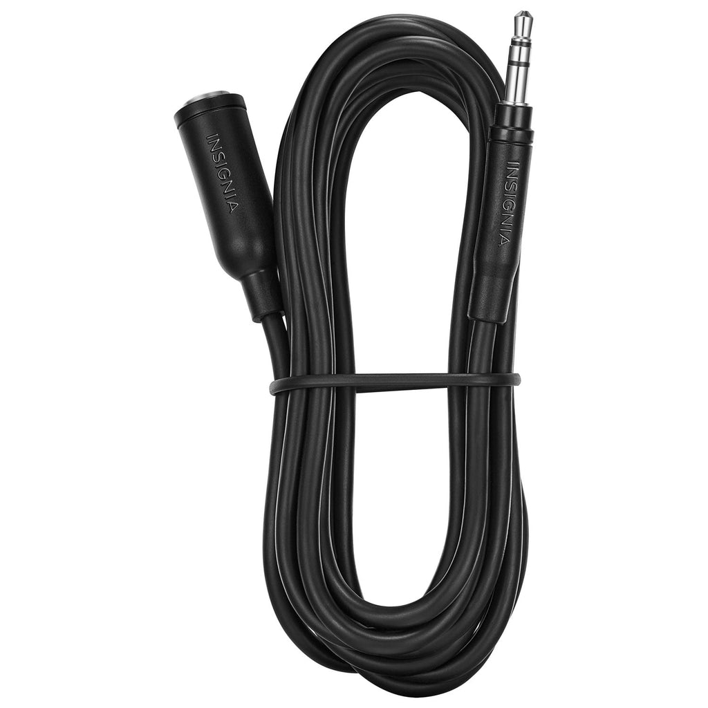 Insignia 6 ft. (1.8m) 3.5mm Male/Female Audio Extension Cable – Stereo AUX Extension for Headphones, Speakers & Car Audio