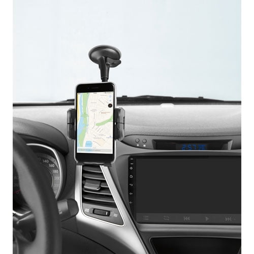 Insignia Universal Cell Phone Dash Mount for Car – Adjustable 360° Dashboard Phone Holder, Secure Grip – Black