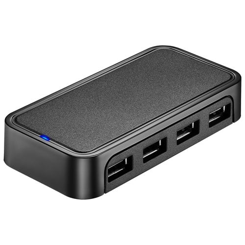 Best Buy Essentials 4-Port USB 2.0 Hub (BE-PH2A4AP-C) – USB-A Expansion Hub for Laptops, PCs & Desktop Computers