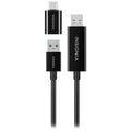 Insignia USB 3.0 C-to-C 1.83m (6 ft.) Cable with USB-C Adapter (NS-PCK336C-C) – High-Speed Data & Charging – Black
