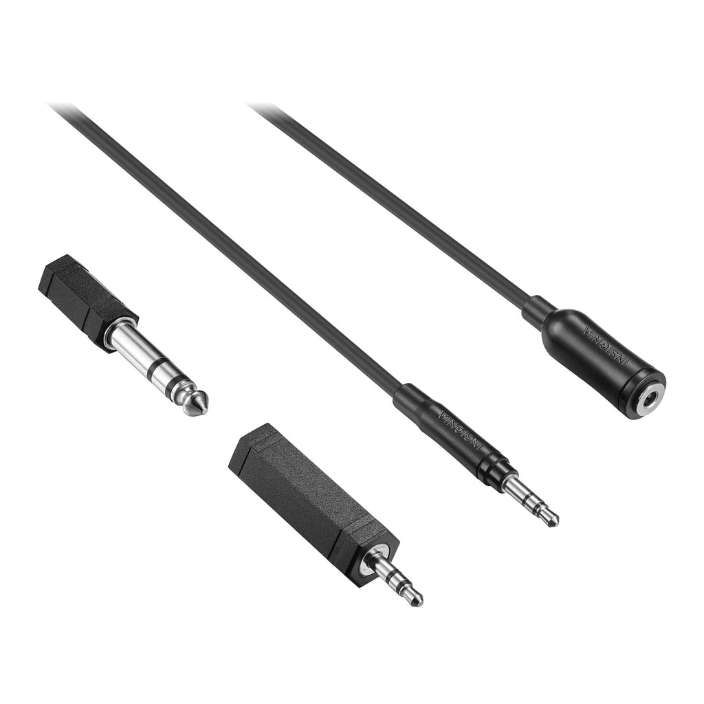 Insignia 12 ft. (3.66m) Headphone Expansion Kit – 3.5mm Audio Extension Cable with Y-Adapter Splitter