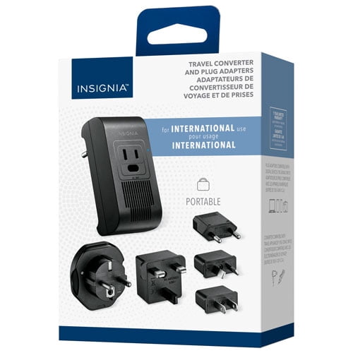 Insignia Travel Converter and Plug Adapters - Black