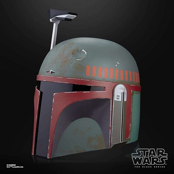 Star Wars The Black Series Boba Fett Re-Armored Premium Electronic Helmet – Life-Size Prop Replica