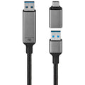 Insignia 1.83m (6 ft.) USB-A Cable with USB-C Adapter, Charge & Sync Cable for Compatible Devices – NS-PCK336C26-C