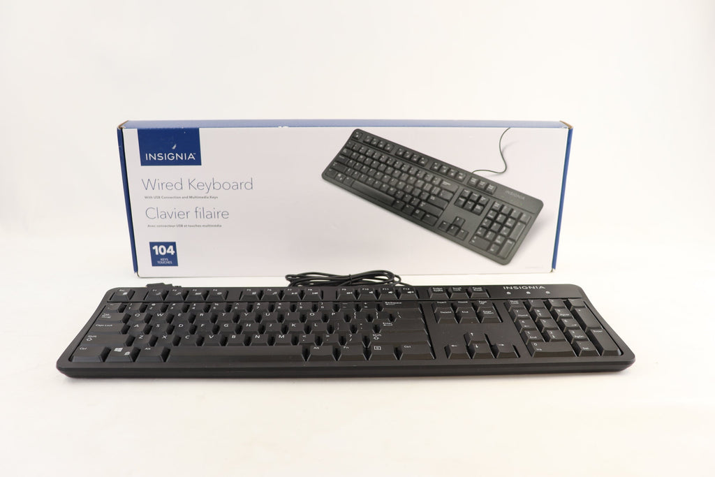 Insignia Wired Keyboard, Black, English
