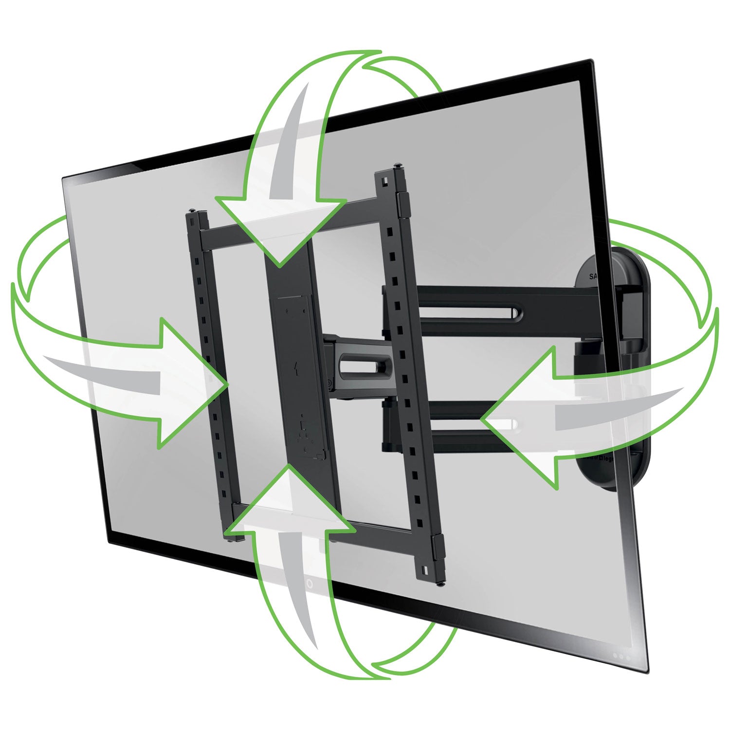 SANUS Elite Advanced Full Motion 4D + Shift TV Wall Mount for 32"–65" TVs, Swivel, Tilt, Extendable, Black (BMF522-B3)
