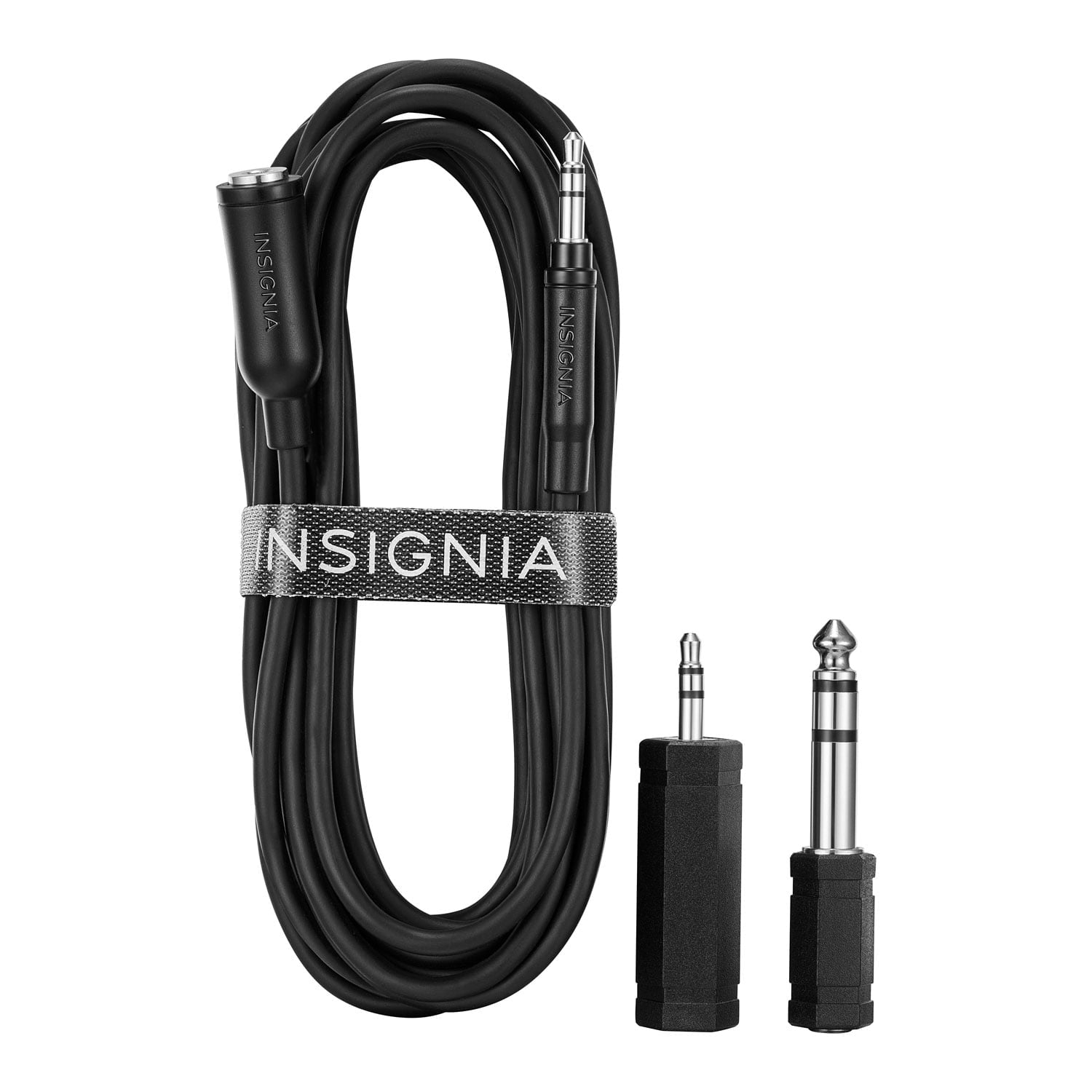 Insignia 12 ft. (3.66m) Headphone Expansion Kit – 3.5mm Audio Extension Cable with Y-Adapter Splitter