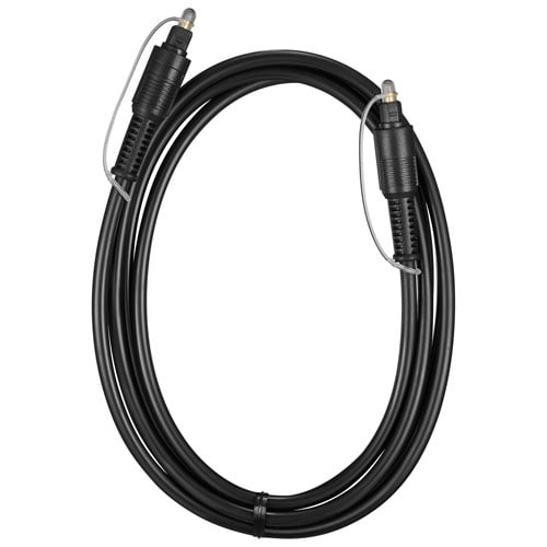 Insignia 1.8m (6 ft.) Digital Optical Audio Cable, Toslink SPDIF Cable for Soundbar, TV, Home Theatre – Black