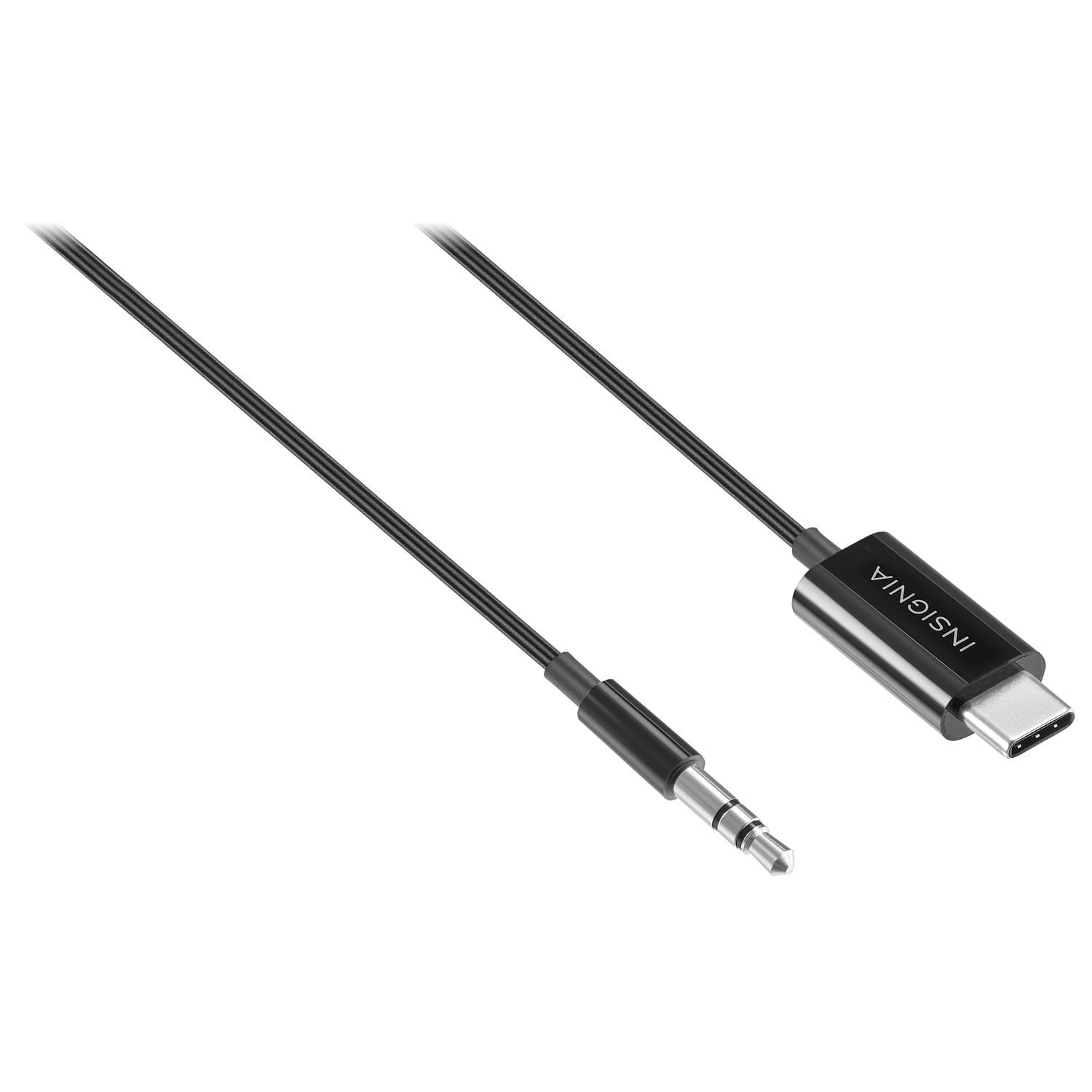 Insignia 0.91m (3 ft.) USB-C to 3.5mm Audio Plug Cable – Digital to Analogue Adapter for Headphones, Speakers & Car Stereo – Black