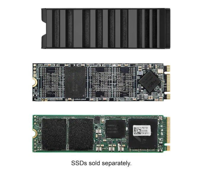 Insignia - Heatsink Enclosure for M.2 NVMe SSDs and PS5 - Black