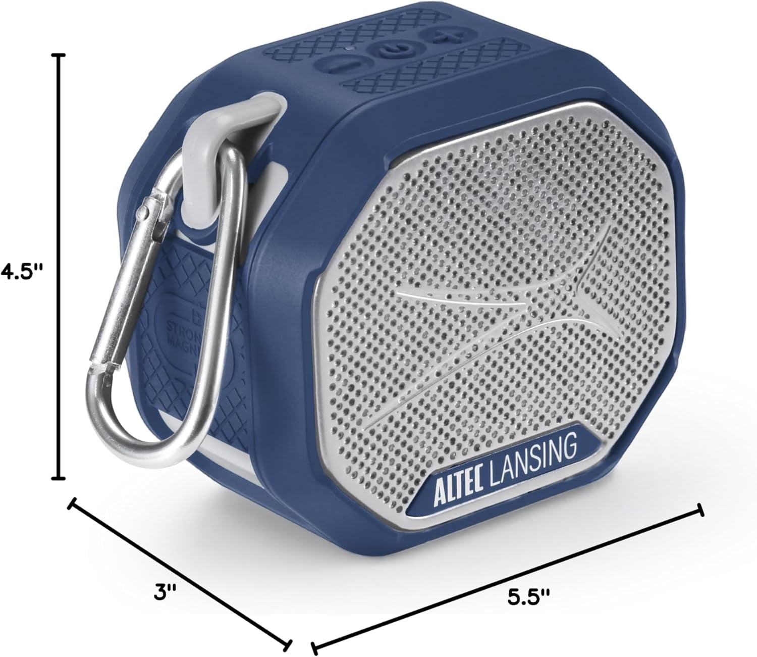 Altec Lansing HydraTrek 2.0 EverythingProof Portable Bluetooth Speaker - Purple/Blue | Waterproof Rugged Wireless Speaker