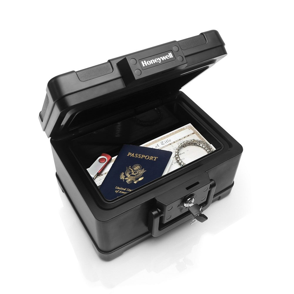 Honeywell Lightweight 30 Minute Fire Safe and Waterproof Chest with Carry Handle - 1502 (.15 cu ft.)