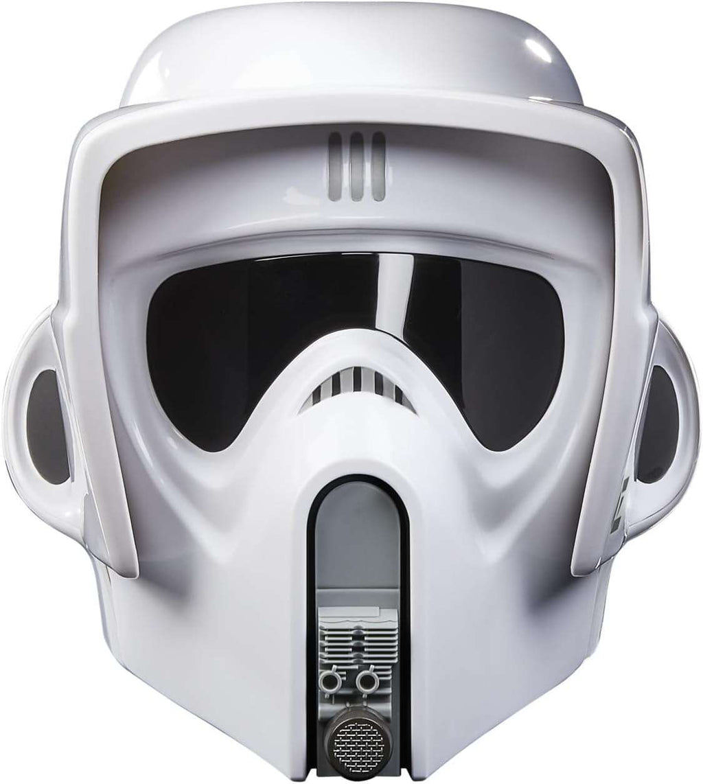 Star Wars The Black Series Scout Trooper premium electronic helmet replica with sound effects and life-size design