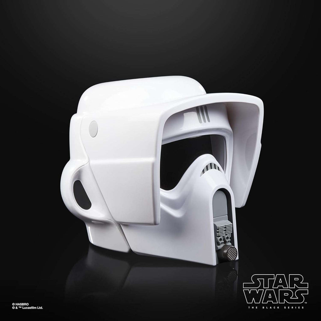Star Wars The Black Series Scout Trooper premium electronic helmet replica with sound effects and life-size design
