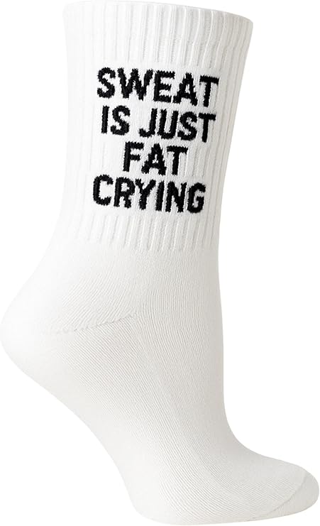 Soul8 Studio Cotton Crew Socks for Running Athletic Gym, Unisex & Women, Fun Inspirational Gift (US, Numeric, 6, 8.5, Regular, Regular, 2 Pairs: Goal Digger & Look Like A Beauty)