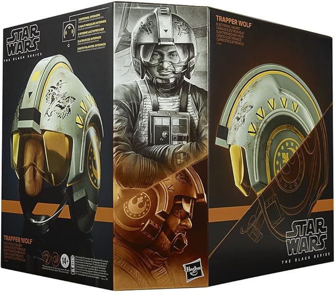 STAR WARS The Black Series Trapper Wolf Electronic Helmet – The Mandalorian Collectible Roleplay (Full Scale, Lights & Sounds)