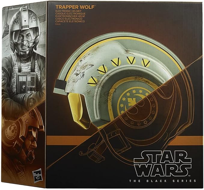 STAR WARS The Black Series Trapper Wolf Electronic Helmet – The Mandalorian Collectible Roleplay (Full Scale, Lights & Sounds)