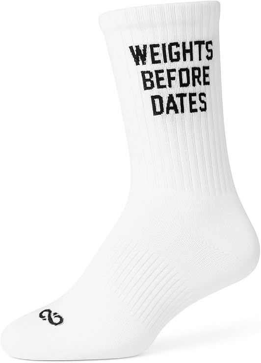 Soul8 Studio Cotton Crew Socks for Running Athletic Gym, Unisex & Women, Fun Inspirational Gift (US, Numeric, 6, 8.5, Regular, Regular, 2 Pairs: Goal Digger & Look Like A Beauty)